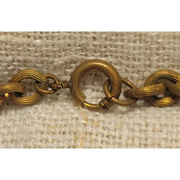 Unsigned Miriam Haskell Heavy Gold Chain Filigree Ball Dangle Tassel Jewelry